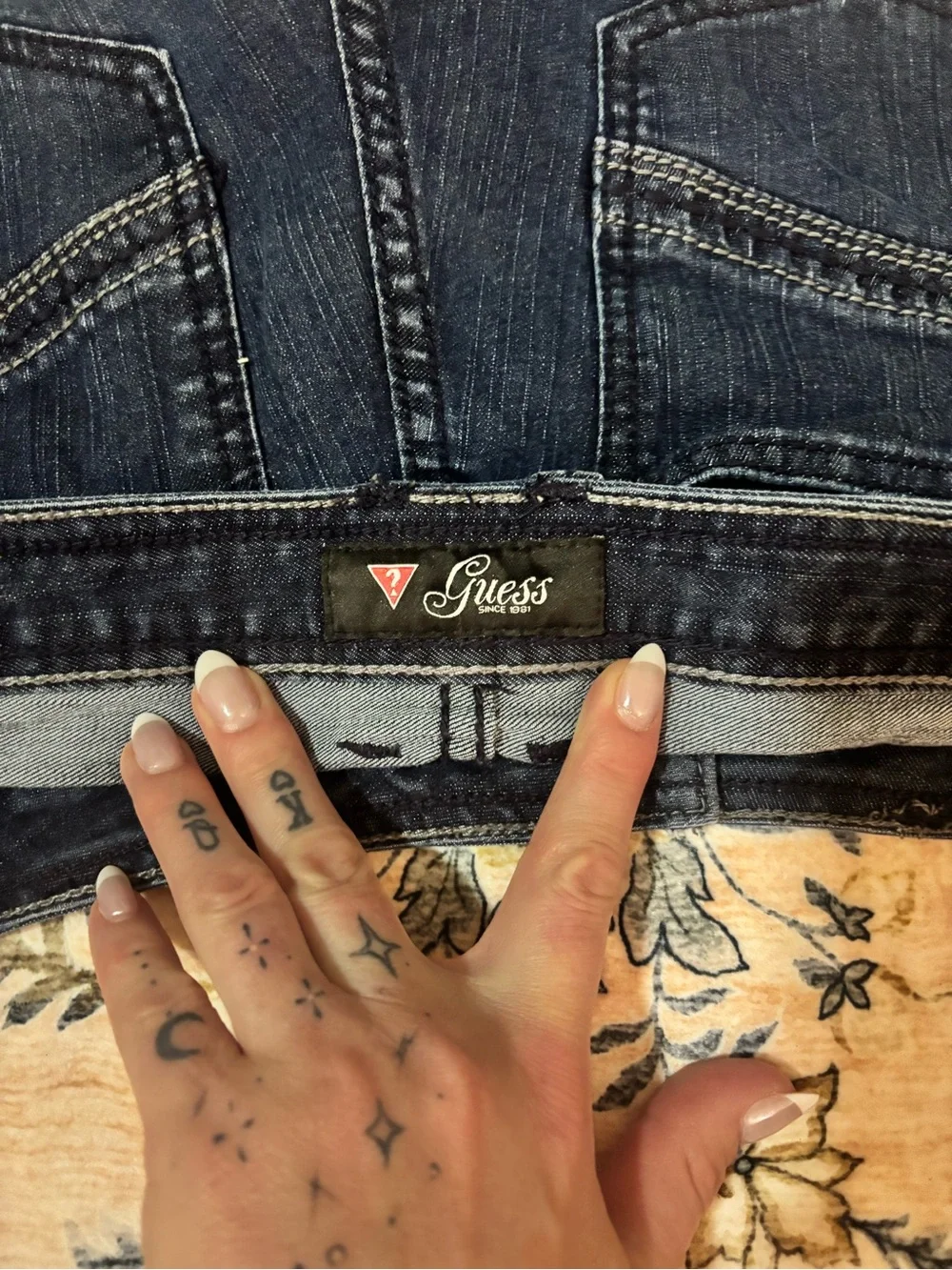 Guess denim mini shorts
